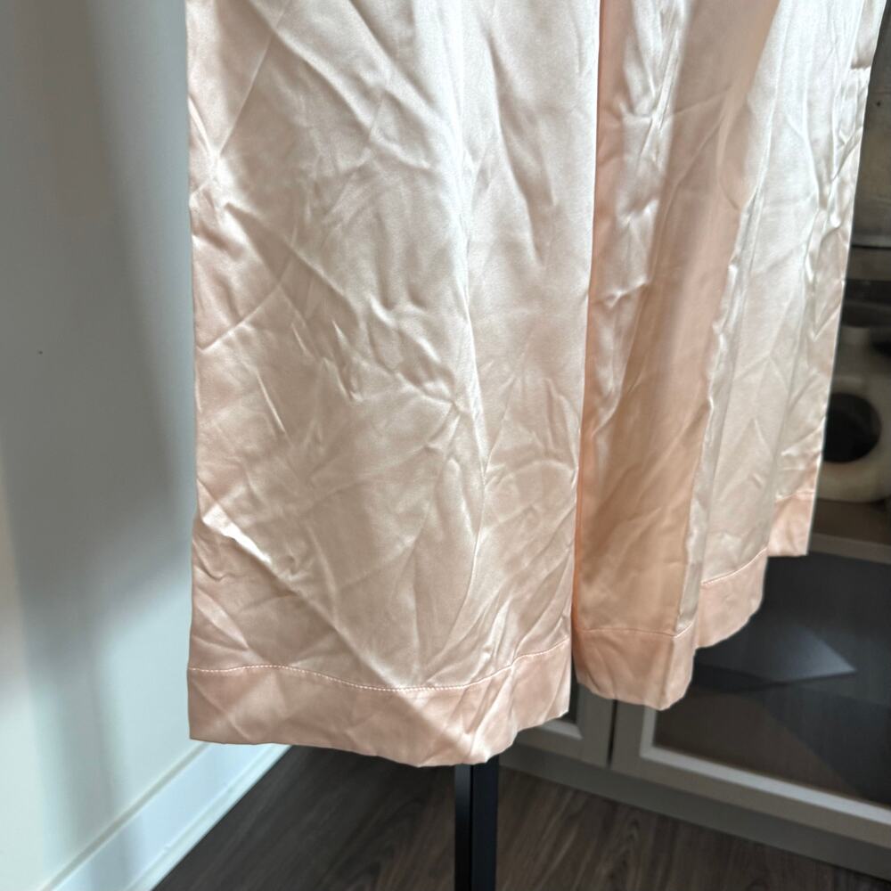 Agent Provocateur Classic Pyjama Bottom NEW Pink Silk Trim High Rise Trouser M - Picture 5 of 7